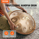 VEVOR Tambour à main, 550 mm et 12 notes, instrument à tambour handpan en ré mineur, avec maillets, support 440 Hz et sac de transport, tambour sonore en acier, instrument de percussion pour débutants - image 3