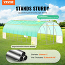 VEVOR Serre Tunnel Jardin, 835x290x225 cm, Tente Abri Plantes avec Cadre en Acier Galvanisé, Couverture en PE Verte, Porte à Glissière Enroulable, 16 Fenêtres, pour Extérieur Cultiver Légumes Fleurs - image 3