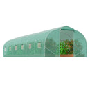 VEVOR Serre Tunnel Jardin, 900x300x200 cm, Tente Abri Plantes Toit Pointu, Cadre Acier Galvanisé, Couverture PE Verte, Porte à Glissière Enroulable, 12 Fenêtres, pour Extérieur Cultiver Légumes Fleurs - image 10