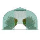 VEVOR Serre Tunnel Jardin, 900x300x200 cm, Tente Abri Plantes Toit Pointu, Cadre Acier Galvanisé, Couverture PE Verte, Porte à Glissière Enroulable, 12 Fenêtres, pour Extérieur Cultiver Légumes Fleurs - image 12