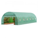 VEVOR Serre Tunnel Jardin, 890x295x198 cm, Tente Abri Plantes avec Cadre en Acier Galvanisé, Couverture en PE Verte, Porte à Glissière Enroulable, 12 Fenêtres, pour Extérieur Cultiver Légumes Fleurs - image 2