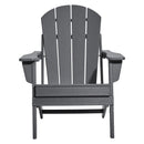 VEVOR Chaise Adirondack en Plastique, Lot de 2, Fauteuil de Jardin Pliant Portable, Charge 181,4 kg, avec Porte-Gobelet, Accoudoir Relaxant, pour Toutes Saisons, Extérieur, Patio, Arrière-Cour, Gris - image 10
