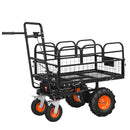 VEVOR Chariot de Jardin Électrique 500 W Charge 300 kg Chariot Motorisé, pour Transport Terre Bois Outils de Ferme, Batterie 432 Wh 36 V 12 A, Châssis Acier, avec 4 Roues, Pneus Tout-terrain, Frein - image 12