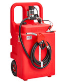 VEVOR Bidon de Diesel et Kérosène sur Roues, 121 L, Réservoir de Diesel, Pompe Transfert Électrique 12 V CC 37,8 L/min, avec Tuyau Distribution 4 m, Buse Arrêt Automatique, pour Bateaux à Moteur, VTT