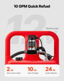VEVOR Bidon de Diesel et Kérosène sur Roues, 121 L, Réservoir de Diesel, Pompe Transfert Électrique 12 V CC 37,8 L/min, avec Tuyau Distribution 4 m, Buse Arrêt Automatique, pour Bateaux à Moteur, VTT - image 4