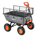 VEVOR Chariot de Jardin Basculant Max. 544 kg Chariot à Benne Basculante PP pour Transport de Bois Plantes Terre, Ridelles Amovibles, Poignée 2-en-1 Tractable, 4 Roues Increvables, Basculement à 90° - image 12