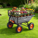 VEVOR Chariot de Jardin Basculant 680 kg Chariot à Benne Basculante Polypropylène pour Transport Plante Terre Récolte, avec Ridelle Amovible, Basculement 90°, Poignée 2 en 1, Essieu Directionnel 270° - image 9