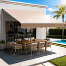 VEVOR Store Banne Manuel 4x2,4 m Auvent Rétractable Terrasse Extérieur 40°-90° Réglable Résistant au Vent/UV/Eau Auvent Pare-soleil Polyester avec Manivelle pour Patio, Arrière-cour, Jardin, Balcon - image 2