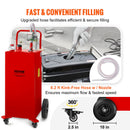 VEVOR Chariot de carburant 30 gallons réservoir de stockage d'essence 4 roues, pompe de transfert manuelle, conteneur de carburant essence diesel pour voitures, tondeuses à gazon, VTT, bateaux, rouge - image 7