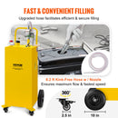 VEVOR Chariot de carburant, 35 gallons, réservoir de stockage d'essence 4 roues, pompe de transfert manuelle réservoir de carburant essence diesel pour voitures, tondeuses à gazon, VTT, bateaux, jaune - image 7