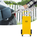 VEVOR Chariot de carburant, 35 gallons, réservoir de stockage d'essence 4 roues, pompe de transfert manuelle réservoir de carburant essence diesel pour voitures, tondeuses à gazon, VTT, bateaux, jaune - image 9