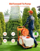 VEVOR Pulvérisateur de pelouse sur roue, pression réglable 0 à 90 PSI, pulvérisateur avec réservoir 60 L, avec 8 buses, 2 baguettes, couvercle à large ouverture pour jardin, désherbage, pulvérisation - image 4