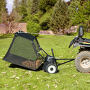 VEVOR Balayeuse à gazon à tracter, 400 L, grand balai ramasseur de feuilles et d'herbe robuste, 106,6 cm, conception de corde de déversement, hauteur de balayage réglable pour ramasser débris, herbe - image 9