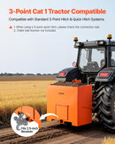 VEVOR Boîte de Ballast pour Tracteur 3 Points Catégorie 1, Charge Max. 363 kg, Boîte de Lest pour Tracteur et Chargeur, en Acier Q235, Volume 0,14 m³, avec Récepteur 55 mm, Porte Coulissante, Orange - image 3
