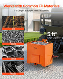 VEVOR Boîte de Ballast pour Tracteur 3 Points Catégorie 1, Charge Max. 363 kg, Boîte de Lest pour Tracteur et Chargeur, en Acier Q235, Volume 0,14 m³, avec Récepteur 55 mm, Porte Coulissante, Orange - image 6