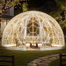 VEVOR Tente à Bulle Dôme, 4,5 x 2,9 m, Tente Igloo Transparente Résistante, 10 à 14 Personnes, avec Fenêtres, pour Extérieur, Camping, Terrasse, Arrière-cour, Fête, Anniversaire, Mariage