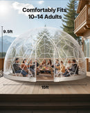 VEVOR Tente à Bulle Dôme, 4,5 x 2,9 m, Tente Igloo Transparente Résistante, 10 à 14 Personnes, avec Fenêtres, pour Extérieur, Camping, Terrasse, Arrière-cour, Fête, Anniversaire, Mariage - image 4