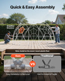 VEVOR Tente à Bulle Dôme, 4,5 x 2,9 m, Tente Igloo Transparente Résistante, 10 à 14 Personnes, avec Fenêtres, pour Extérieur, Camping, Terrasse, Arrière-cour, Fête, Anniversaire, Mariage - image 7