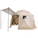 VEVOR Tente Moustiquaire Tonnelle Pop-up 3,6x3,6 m Tente Moustiquaire Pliante 8-10 Personnes Abri Solaire 13 Côtés pour Camping Famille, Terrasse, Jardin, avec Toit Amovible, Sac de Transport, Beige - image 12