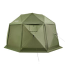 VEVOR Tente Moustiquaire Tonnelle Pop-up 3,96x3,96 m Tente Moustiquaire Pliante 10-12 Personnes 13 Côtés Abri Solaire pour Camping Famille, Terrasse, Jardin, avec Toit Amovible, Sac de Transport, Vert - image 12