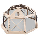 VEVOR Tente Moustiquaire Tonnelle Pop-up 4,57x4,57 m Tente Moustiquaire Pliante 12-15 Personnes 13 Côtés Abri Solaire pour Camping Famille, Terrasse, Jardin, avec Toit Amovible Sac de Transport, Beige - image 11