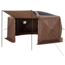 VEVOR Tente Moustiquaire Tonnelle Pop-up 4,57x4,57 m Tente Moustiquaire Pliante 12-15 Personnes Abri Solaire 8 Côtés pour Camping en Famille Terrasse Jardin, avec Toit Amovible Sac Transport, Marron - image 12