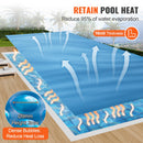 VEVOR Couverture solaire pour piscine, 12,19 X 6,10 m, bâches solaires rectangulaires pour piscine, épaisseur de 0,4 mm, protecteur de piscine pour piscine hors sol creusée, pour chauffer l'eau, bleu - image 4