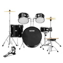VEVOR Kit de batterie pour adulte, 560 mm, batterie complète débutant pleine grandeur, 5PCS, basses toms, caisse claire, siège, supports, cymbales charleston, baguettes, instruments de musique, noir - image 12