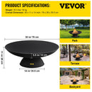 VEVOR Braséro Extérieur de Jardin Diamètre du Bol 76 cm Bol de Feu Extérieur Fonte Durable Peint en Noir Braséro Barbecue Bâton de Bois de Chauffage Fourni pour Profiter de Rassemblements Chaleureux - image 8