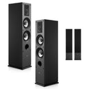 VEVOR Enceinte Colonne Paire Passive Tour de Son 3 Voies, avec Tweeter 19 mm 25,4 mm, Woofer 133,4 mm, Puissance de Crête 145 W, Réponse en Fréquence 70 Hz à 20 kHz, Boîtier MDF, pour Système Audio Domestique