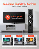 VEVOR Enceinte Colonne Paire Passive Tour de Son 3 Voies, avec Tweeter 19 mm 25,4 mm, Woofer 133,4 mm, Puissance de Crête 145 W, Réponse en Fréquence 70 Hz à 20 kHz, Boîtier MDF, pour Système Audio Domestique - image 5