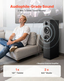 VEVOR Enceinte Colonne Paire Passive Tour de Son 2 Voies, avec Tweeter 25,4 mm, 2 Woofers 165 mm, Puissance de Crête 400 W, Réponse en Fréquence 65 Hz à 20 kHz, Boîtier en MDF Robuste, pour Audio Domestique - image 3