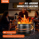 VEVOR Brasero à bois sans émission de fumée, 710x450 mm, foyer à feu avec bac à cendres amovible, foyer d'extérieur portable intérieur en acier inoxydable SUS430, pour camping en terrasse extérieure - image 3