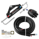 VEVOR Kit Direction Hydraulique Hors-bord 150 hp 7,3 m Système de Direction pour Bateau, Monomoteur, avec Pompe de Barre 2,5 MPa, Vérin de Verrouillage Bidirectionnel, 2 Flexibles Haute Résistance