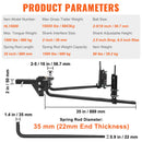 VEVOR Attelage de Distribution de Poids 680 kg Attelage de Répartition de Charge avec Tige 50 mm, Boule 58,7 mm, Contrôle de Balancement Remorque pour Nivellement de Charge, Revêtement en Poudre Noir - image 8