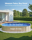 VEVOR Revêtement de Piscine Ovale, 914x457x147 cm, Doublure Durable Style Chevauchement en Vinyle Calibre Standard, Résiste à l'Usure, Rétention d'Eau, pour Piscines Hors Sol à Parois Hauteur 137 cm - image 4
