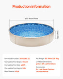 VEVOR Revêtement de Piscine Ronde, 914x120 cm, Doublure Durable de Style Duobead en Vinyle Calibre Standard, Résiste à l'Usure, Rétention d'Eau, pour Piscines Hors Sol à Parois de Hauteur 132 cm - image 8