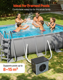 VEVOR Pompe à Chaleur pour Piscine 4,16 kW Chauffage Électrique de Piscine Hors Sol Jusqu'à 15 m³ pour Natation, COP Max. 5,14, Faible Niveau Sonore, Protection GFCI, Température de Chauffe 15 à 40 °C - image 5