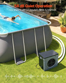 VEVOR Pompe à Chaleur pour Piscine 4,16 kW Chauffage Électrique de Piscine Hors Sol Jusqu'à 15 m³ pour Natation, COP Max. 5,14, Faible Niveau Sonore, Protection GFCI, Température de Chauffe 15 à 40 °C - image 7