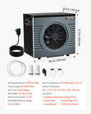 VEVOR Pompe à Chaleur pour Piscine 4,16 kW Chauffage Électrique de Piscine Hors Sol Jusqu'à 15 m³ pour Natation, COP Max. 5,14, Faible Niveau Sonore, Protection GFCI, Température de Chauffe 15 à 40 °C - image 8