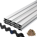 VEVOR Fil ondulé et canal de verrouillage, 2 m, canal de verrouillage à ressort pour serre, lot de 50, avec revêtement PE canal alliage d'aluminium pour film plastique, fixation de tissu d'ombrage - image 9