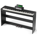 VEVOR Piano numérique, 88 touches entièrement pondérées, ensemble piano à clavier électrique avec double clavier, haut-parleurs, support, casque, 200 sons et rythmes, Bluetooth USB MIDI pour débutants
