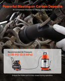VEVOR Aérogommeuse à Coquille de Noix 30 L Sableuse à Noix 1600 W Nettoyeur Carbone de Moteur Automobile sur Roues pour Collecteurs d'Admission et Soupapes, avec 2,5 kg de Coquilles, 23 Adaptateurs - image 4