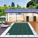 VEVOR Couverture de sécurité pour piscines creusées 4,3 x 7,9 m maille verte couverture de sécurité taille 4,9 x 8,5 m avec outils d'installation pour piscine d'hiver, résister au soleil, au vent - image 9