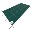 VEVOR Couverture de sécurité pour piscines creusées 6,1 x 12,2 m maille verte couverture de sécurité taille 6,7 x 12,8 m avec outils d'installation pour piscine d'hiver, résister au soleil, au vent - image 10