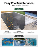 VEVOR Bâche à Bulle Piscine Hivernage, Anthracite en PVC 650-680 g / m² Couverture Solaire Piscine Rectangulaire, 4x8 m Maille Serrée pour les Piscines dans la Maison, le Jardin, l'Hôtel, l'Ingénierie - image 6