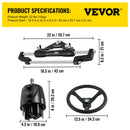 VEVOR Kit de Direction Hydraulique pour Bateau 300 HP, Cylindre de Direction en Alliage d'Aluminium, avec Volant de 34,3 cm et Tuyau Hydraulique de 3 m, pour Système de Direction des Bateaux Marine - image 8