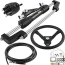 VEVOR Kit de Direction Hydraulique pour Bateau 300 HP, Cylindre de Direction Hors-bord, Pompe à Barre avec Volant et Tuyau de Direction Hydraulique de 5,5 m, pour Système de Direction des Bateaux - image 2