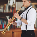 VEVOR Saxophone Droit Soprano Si Bémol Kit Saxophone Débutants Laiton Résistant avec Étui de Transport, Bec, Sangles, Chiffon et Tige de Nettoyage, Gants, 23 Touches, pour Débutants, Étudiants, Doré - image 9