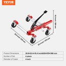 VEVOR Chariot de roue, capacité maximale de 1 500 lb, élévateur de voiture avec roues rotatives à 360 °, cric de pneu à cliquet de positionnement de véhicule robuste, pour véhicule, réparation automobile, déménagement, lot de 4 - image 8